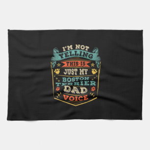 Mens Im Not Yelling Boston Terrier Christmas Dad Geschirrtuch