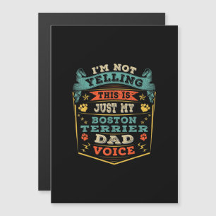 Mens Im Not Yelling Boston Terrier Christmas Dad Magneteinladung