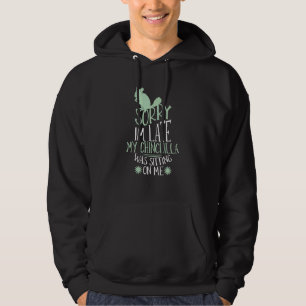 Mens im spate mein Chinchilla saß auf meinem Haust Hoodie