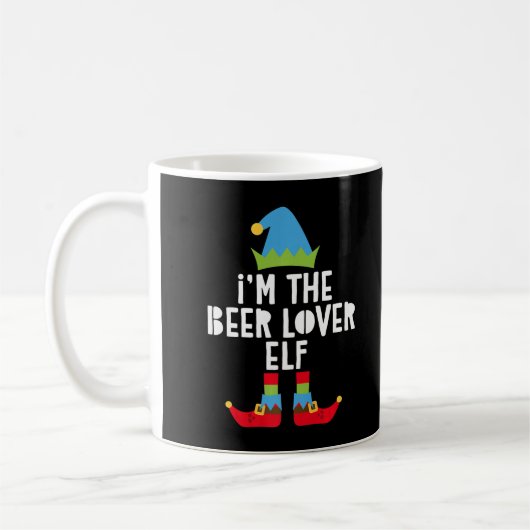 Mens I'm the Beer Lover Elf T - Shirt Matching Chr Kaffeetasse (Links)
