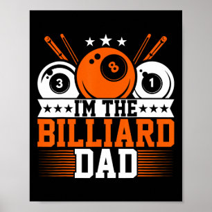 Mens Im the Billiard Vater - Funny Pool Vater Snoo Poster