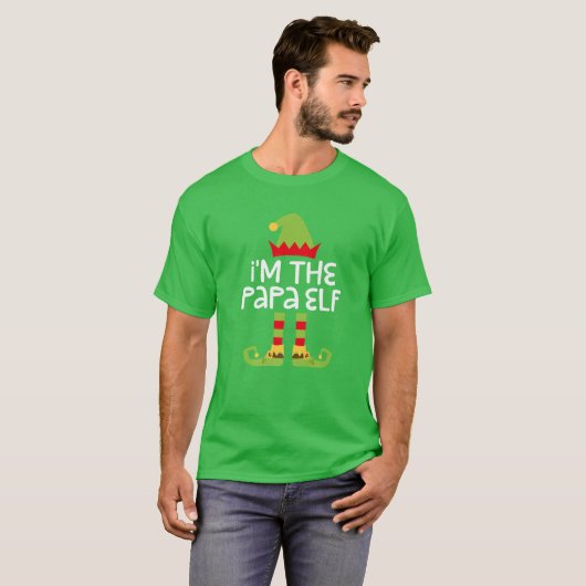 Mens I'm the Papa Elf Matching Weihnachtskostüm T-Shirt (Vorne ganz)