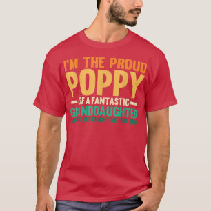 Mens I'm the proud poppy of granddaghter grandfath T-Shirt
