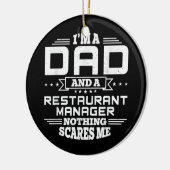 Mens I'm Vater und Restaurant Manager Nichts Keramik Ornament (Links)