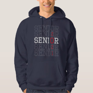 Mens Individuelle Name Class of 2021 Red Senior Ho Hoodie