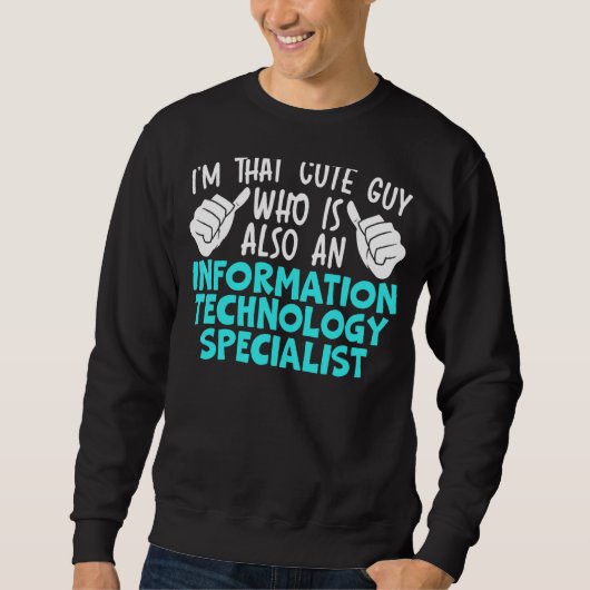 Mens Information Technology Specialist Computer Jo Sweatshirt (Vorderseite)