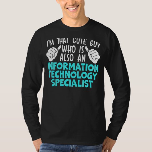 Mens Information Technology Specialist Computer Jo T-Shirt (Vorderseite)