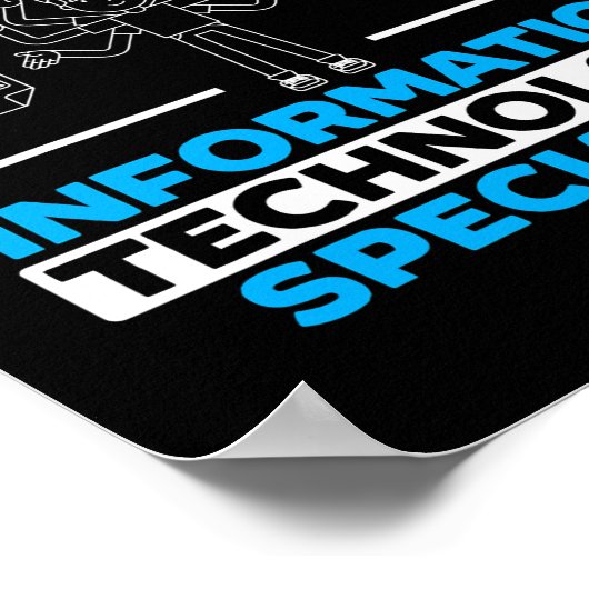 Mens Information Technology Specialist Computer Poster (Ecke)