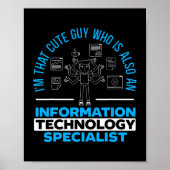 Mens Information Technology Specialist Computer Poster (Vorne)