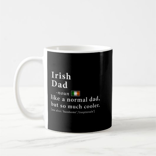 Mens Irish Vater Definition Fathers Day Gift Flag Kaffeetasse (Links)