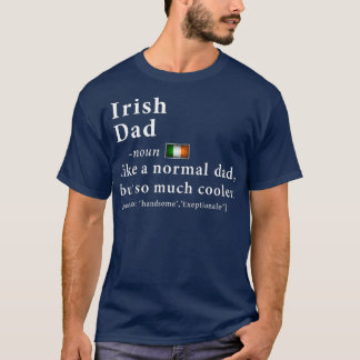 Mens Irish Vater Definition Fathers Day Gift Flag T-Shirt