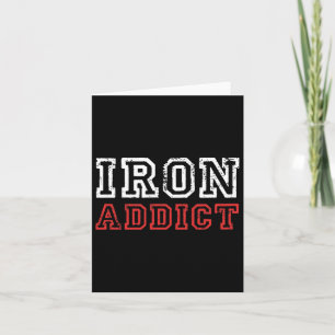 Mens Iron Addict Gym Workout Fitness Bodybuilding Karte