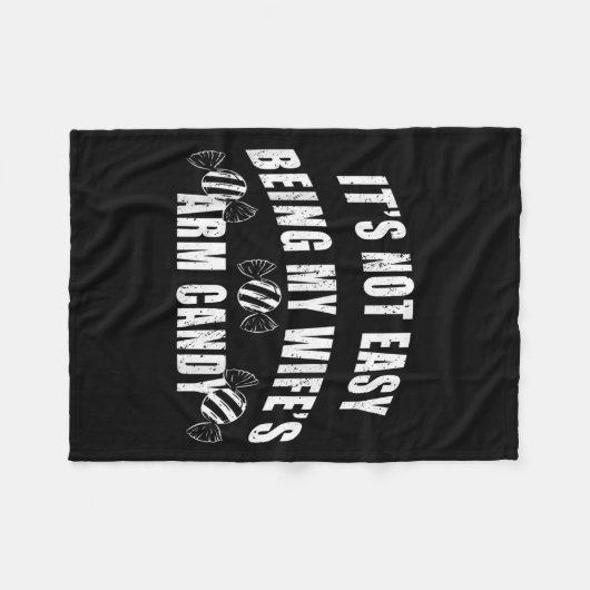 Mens ist es nicht einfach, meine Frau Arm fein Fun Fleecedecke (Vorderseite (Horizontal))