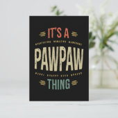 Mens It's a Paw Thing Großvater Vater Geschenk RSVP Karte (Stehend Vorderseite)