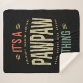Mens It's a Paw Thing Großvater Vater Geschenk Sherpadecke (Vorderseite (Horizontal))