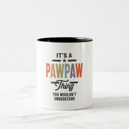 Mens It's a Pawpaw Thing Funny Vater Opa Zweifarbige Tasse (Mittel)