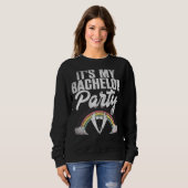 Mens its Bachelor Party Rainbow Groom Bachelo Sweatshirt (Vorne ganz)