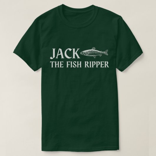 Mens Jack Fish Ripper Fisherman Gear Angler Fu T-Shirt (Design vorne)