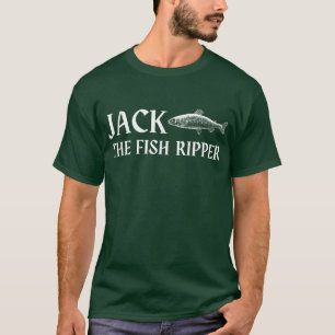 Mens Jack Fish Ripper Fisherman Gear Angler Fu T-Shirt