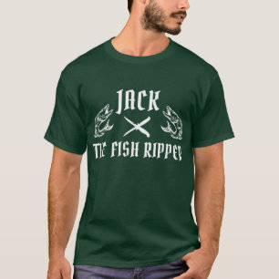 Mens Jack Fish Ripper Fisherman Gear Angler Fu T-Shirt