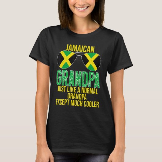 Mens Jamaican Grandpa Jamaica Flag Sonnenbrille Fa T-Shirt (Vorderseite)