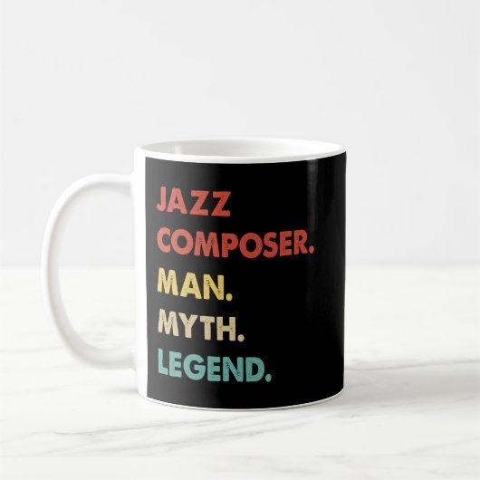 Mens Jazz Composer Man Myth Legend Kaffeetasse (Links)