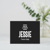 Mens Jessie Name Gift Postkarte (Stehend Vorderseite)