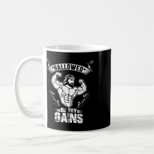 Mens Jesus Bodybuilding T Shirt - Funny Jesus Weig Kaffeetasse (Links)