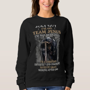 Mens July Typ Team Jesus Religious Cross Christlic Sweatshirt