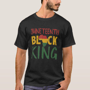 Mens Juneteente Black King in den Farben afrikanis T-Shirt