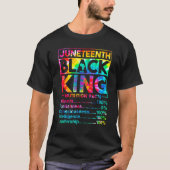 Mens Juneteente Black King Melanin Vater Vathers D T-Shirt (Vorderseite)