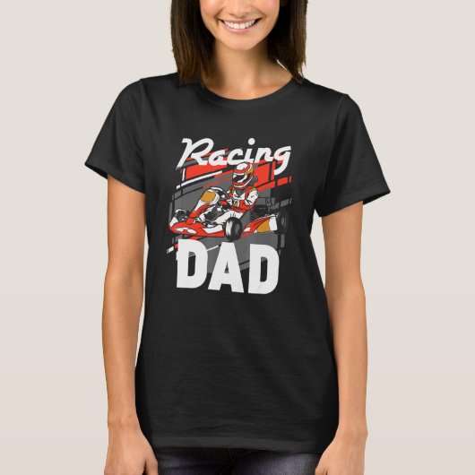 Mens Kart Vater Daddy Pit Crew Racing Go Kart Spee T-Shirt (Vorderseite)