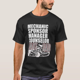Mens Karting Vater Mechanischer Sponsor Shirt Mana