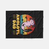 Mens Kawaii Axolotl Vater Retro Vintag Fleecedecke (Vorderseite (Horizontal))