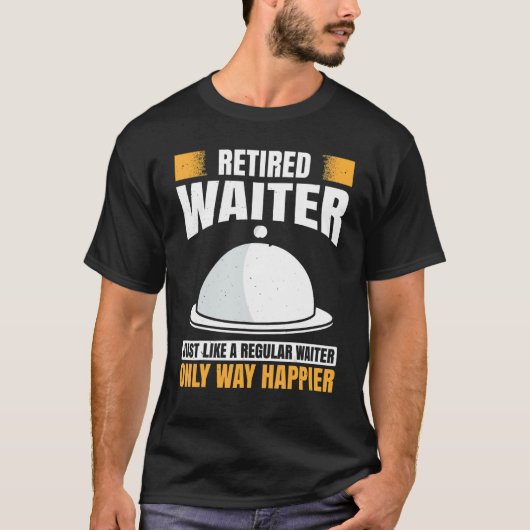 Mens Kellner Server arbeitet in der Gastronomie 3 T-Shirt (Vorderseite)