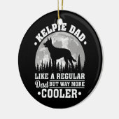 Mens Kelpie Vater wie ein regelmäßiger Vater Funny Keramik Ornament (Links)
