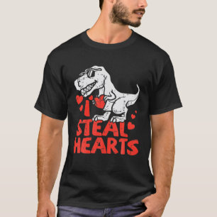 Mens Kids I Stearts Trex Dino Baby Boy Valent T-Shirt