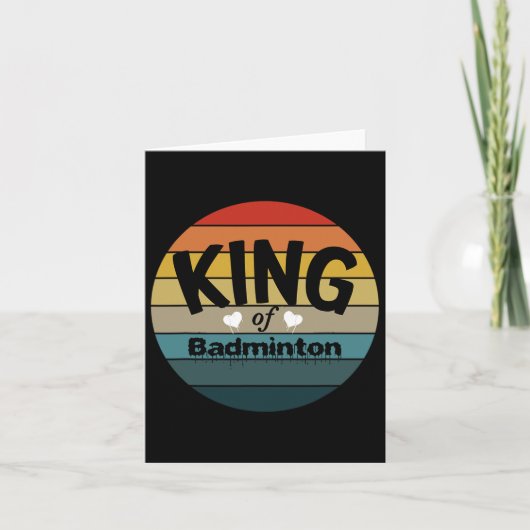 Mens King of Dminton Karte (Vorderseite)