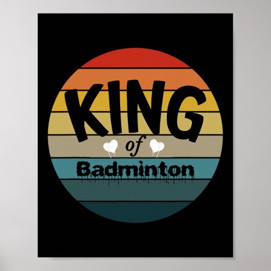 Mens King of Dminton Poster (Vorne)