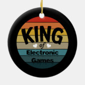 Mens King of Electronic Games Keramik Ornament (Hinten)