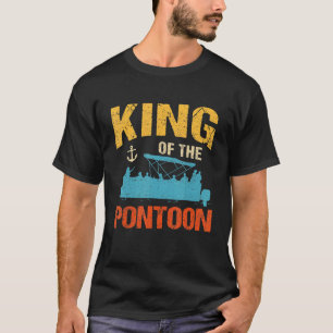Mens King of the Pontoon Boat Captain Vater T-Shirt
