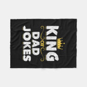 Mens King of Vater Jokes Crown Krasse Witze Puns F Fleecedecke (Vorderseite (Horizontal))