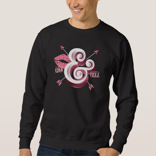 Men's Kiss & Tell Black Sweatshirt (Vorderseite)
