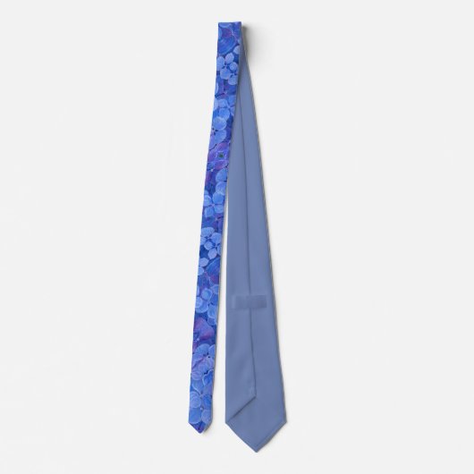 Men's Krawatte - Blue Hydrangea Lg Print (Rückseite)
