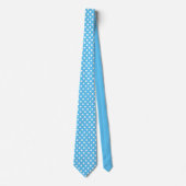 Men's Krawatte-Sky Blue Polka dots Neck Tie Krawatte (Vorderseite)