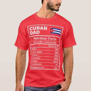 Mens Kubaner Vater Ernährung Fakten Vatertagnation T-Shirt