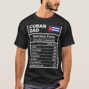 Mens Kubaner Vater Ernährung Fakten Vatertagnation T-Shirt