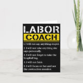 Mens Labour Coach erwartet Vater Regeln Papa Funny Karte (Vorderseite)