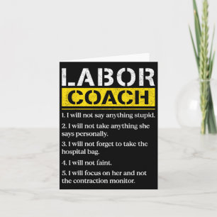 Mens Labour Coach erwartet Vater Regeln Papa Funny Karte