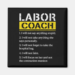 Mens Labour Coach erwartet Vater Regeln Papa Funny Magnet